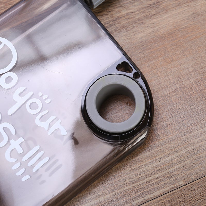Creative Square Book Kettle Ring A5 Notebook Kettle Transparent Plastic Cup Custom Outdoor Portable Flat Water Cup - Image 5